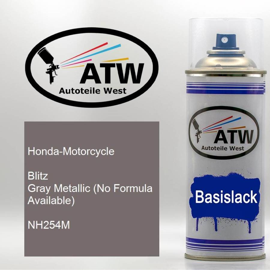 Honda-Motorcycle, Blitz Gray Metallic (No Formula Available), NH254M: 400ml Sprühdose, von ATW Autoteile West.